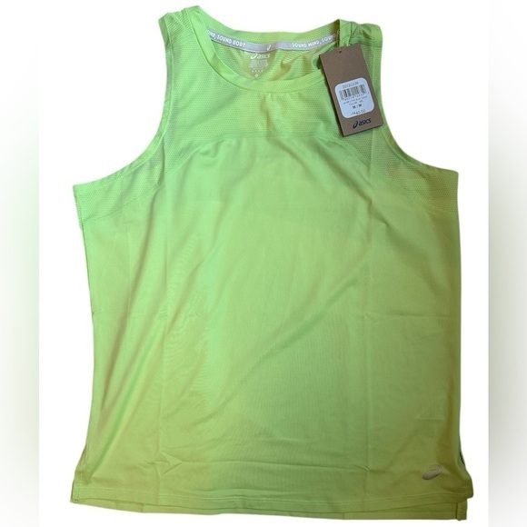 ASICS women’s running tank medium running tank lime yellow bright Nwt - Picture 4 of 9
